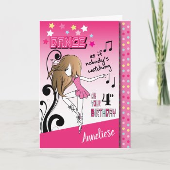 Happy Birthday Little Dancer Card by DesignsbyDonnaSiggy at Zazzle