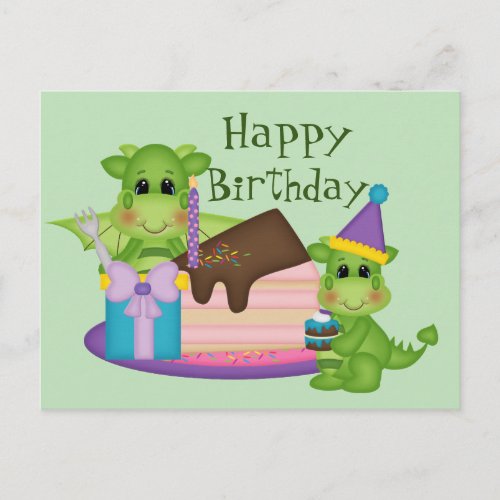 Happy Birthday Little Dragon Postcard