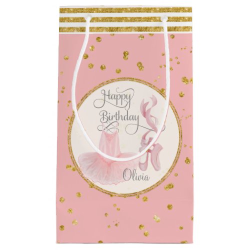 Happy Birthday Little Girl Ballet Tutu n Slippers Small Gift Bag