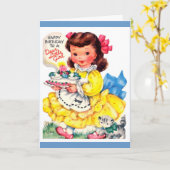 Happy birthday little girl! card (Yellow Flower)