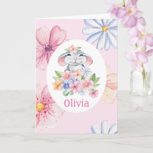Happy Birthday Little Mouse Pretty in Pink Card (Orchid)