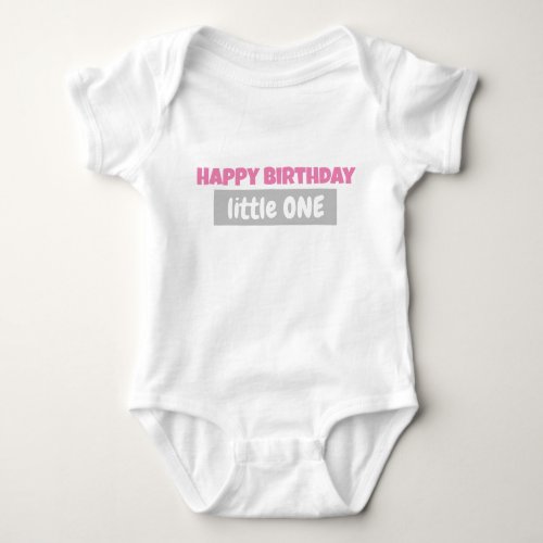 HAPPY BIRTHDAY LITTLE ONE one_piece Baby Bodysuit