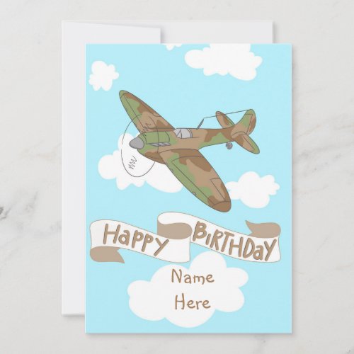 Happy Birthday Little Pilot Invitation