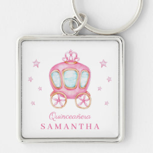 Happy birthday little princess carriage keychain