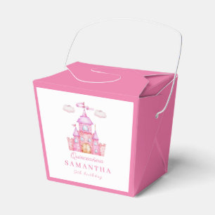 Happy birthday little princess castle favor boxes