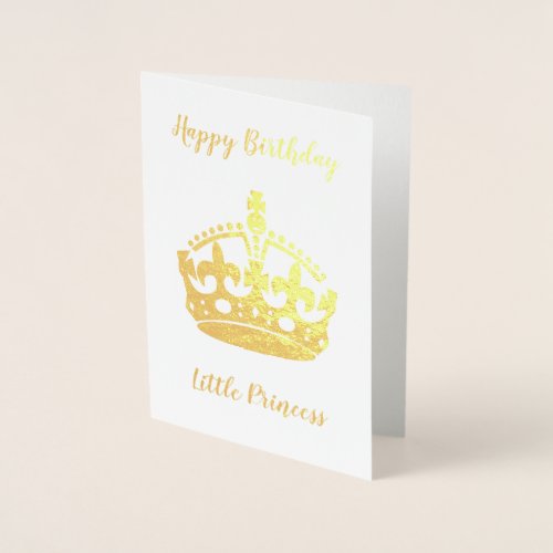 Happy Birthday Little Princess Gold Foil Card