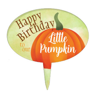 Happy Birthday Little Pumpkin Cake Topper