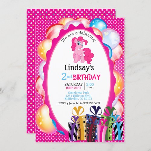 Happy Birthday Little Unicorn Invitation