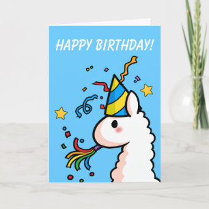 Happy Birthday Llama Card