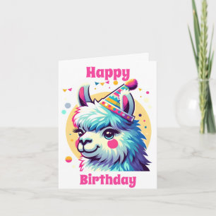 Happy Birthday Llama Card