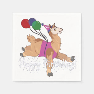 Happy Birthday Llama! Paper Napkins