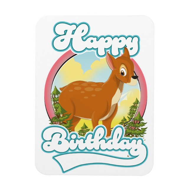 Happy Birthday Logo Magnet (Vertical)