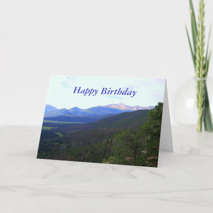 Happy Birthday, Longs Peak, Colorado Card | Zazzle