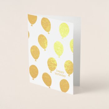 Happy Birthday Lots Of Balloons Foil Card by Paperpaperpaper at Zazzle