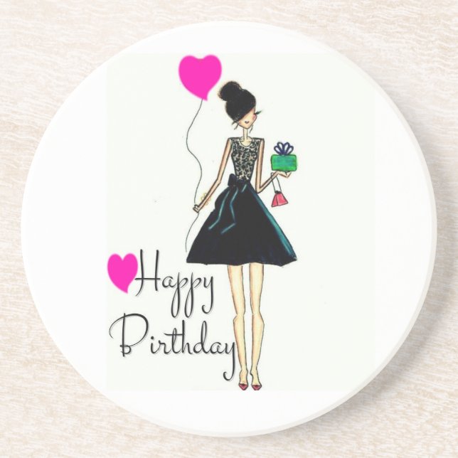 ***HAPPY BIRTHDAY LOVELY LADY*** COASTER (Front)