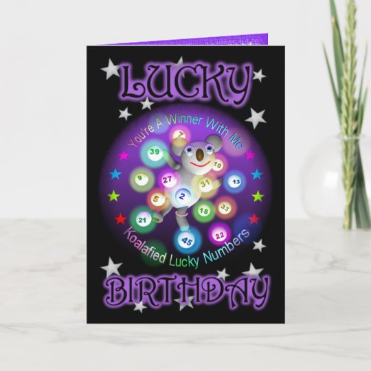 Happy Birthday Lucky Lottery Greeting Card | Zazzle.com