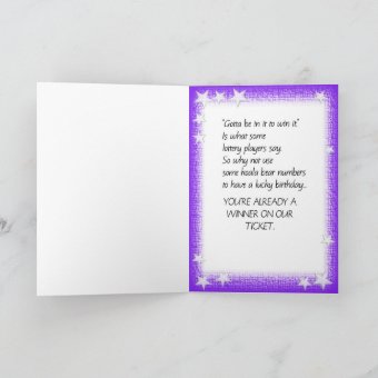 Happy Birthday Lucky Lottery Greeting Card | Zazzle