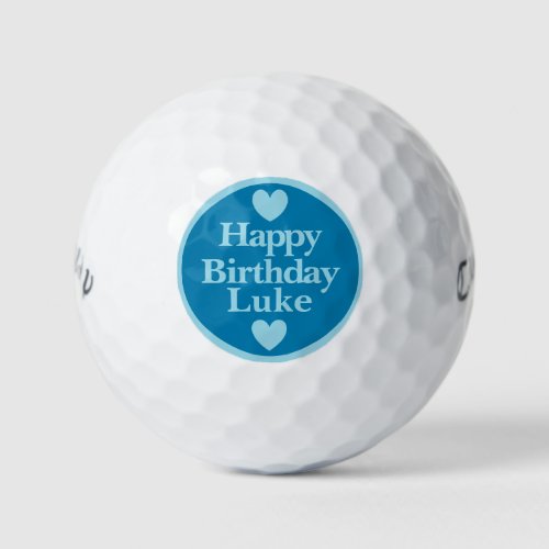 Happy birthday Luke golf balls