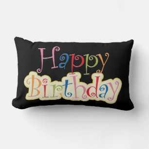 Happy Birthday Lumbar Pillow