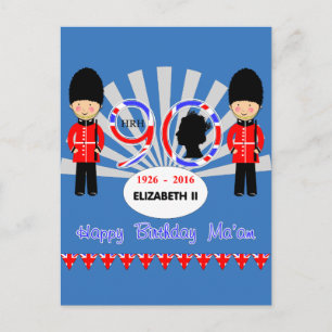 Happy Birthday Ma'am Queen Elizabeth II 90th Postcard