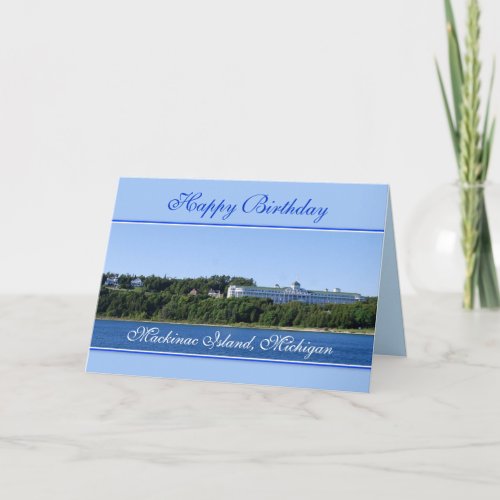 Happy Birthday Mackinac Island Michigan Card
