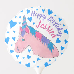 Happy Birthday Magical Pink Unicorn Party Balloon
