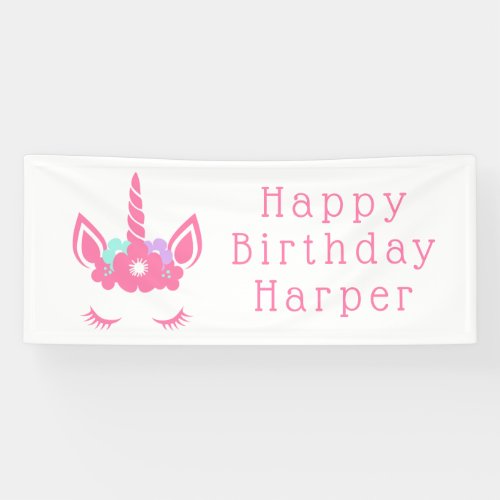 Happy Birthday  Magical Unicorn Banner