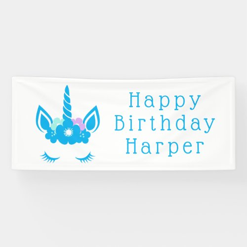Happy Birthday  Magical Unicorn Banner