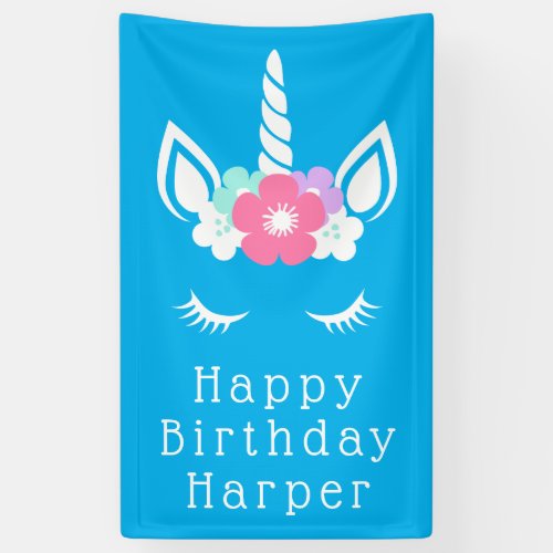 Happy Birthday  Magical Unicorn Banner