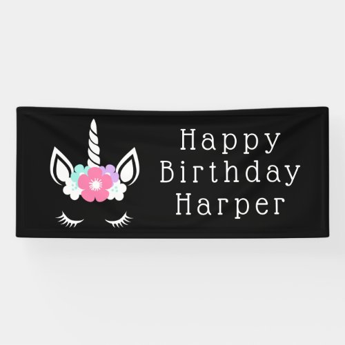 Happy Birthday  Magical Unicorn Banner