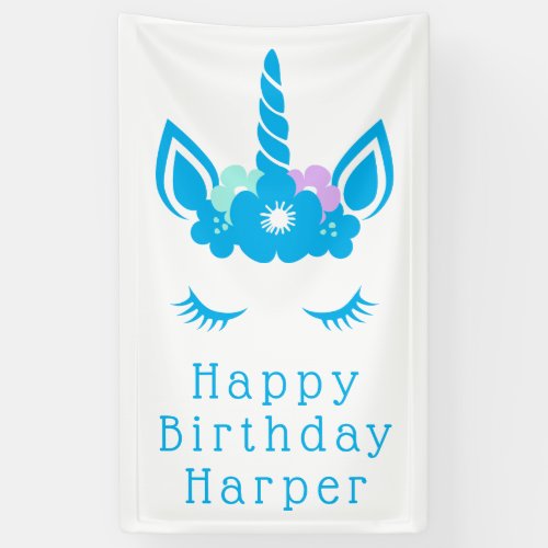 Happy Birthday  Magical Unicorn Banner