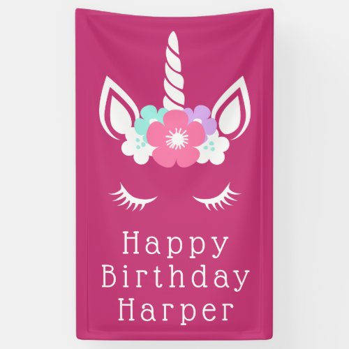 Happy Birthday  Magical Unicorn Banner