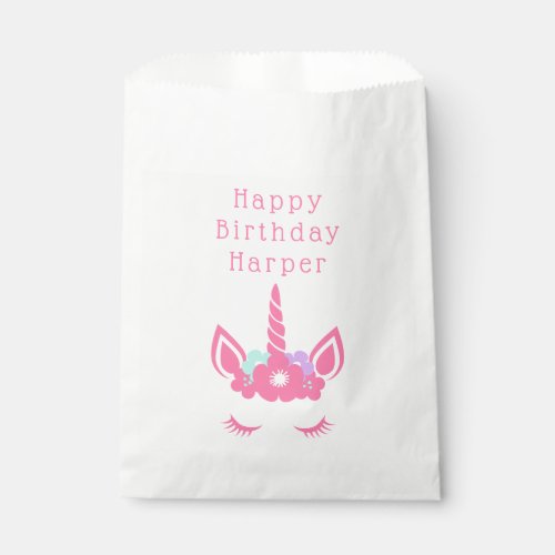 Happy Birthday  Magical Unicorn Favor Bag