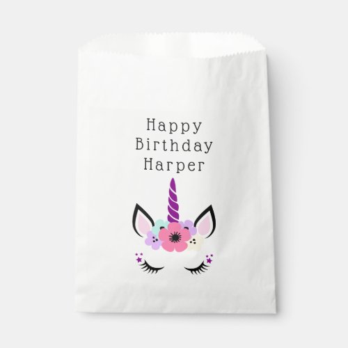 Happy Birthday  Magical Unicorn Favor Bag