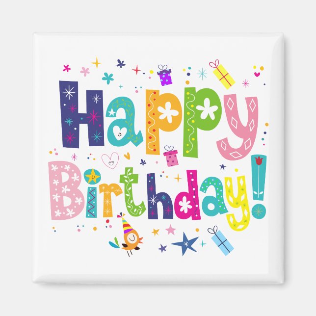 Happy Birthday Magnet (Front)
