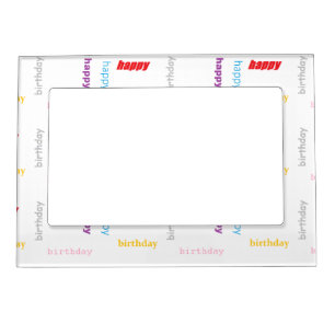 Happy birthday magnetic frame
