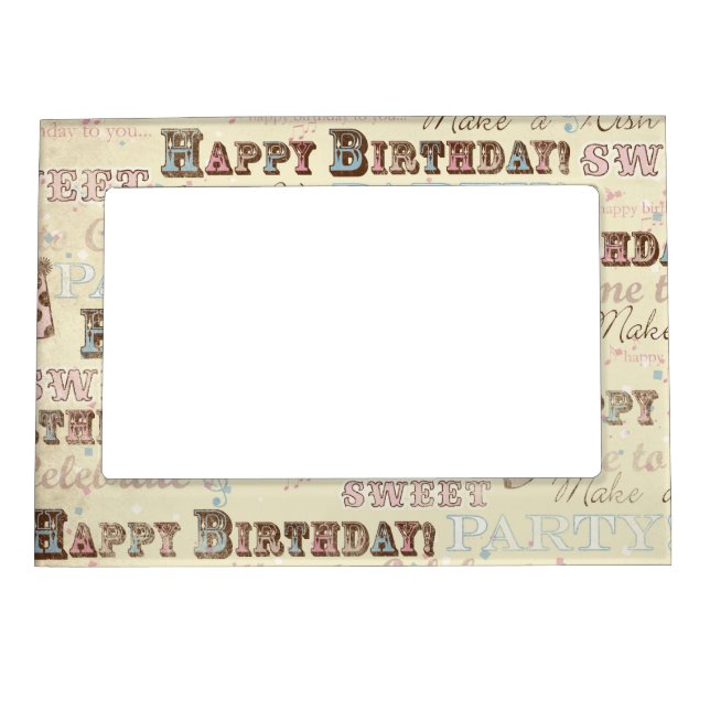 Happy Birthday Magnetic Frame (Front)