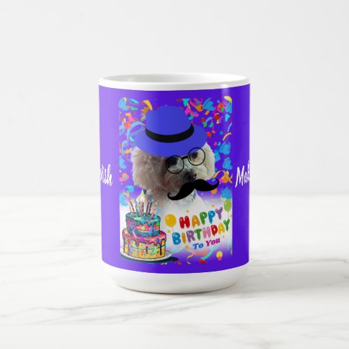 Happy Birthday Make A Wish Poodle Coffee Mug