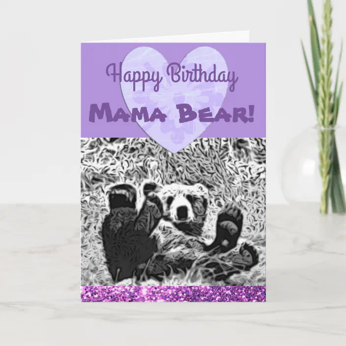 Happy Birthday Mama Bear Love Baby Bear Card Zazzle Com