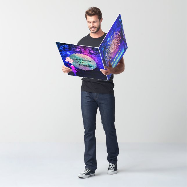 Happy Birthday Mandala Galaxy Cosmic Star Card (In Situ)