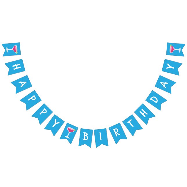 Happy Birthday, Margaritas Bunting Flags (All)
