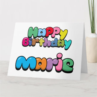 Happy Birthday Marie Card