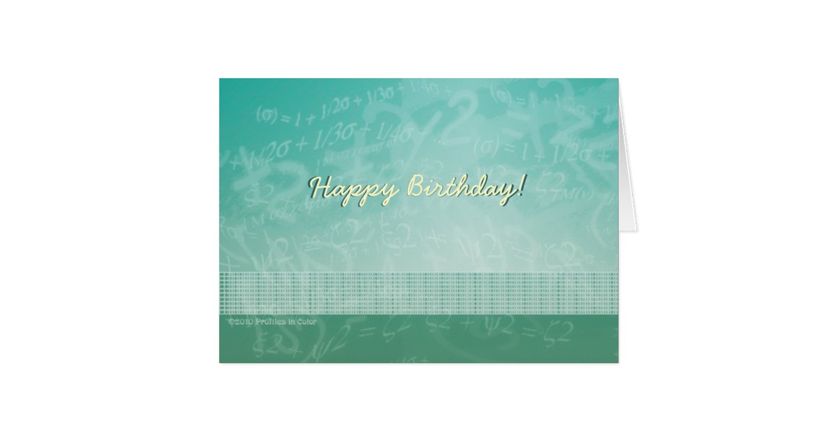 shower baby zazzle Math  Birthday Equations Card Zazzle.com Happy