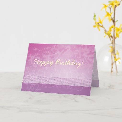 Happy Birthday Math Equations Card | Zazzle