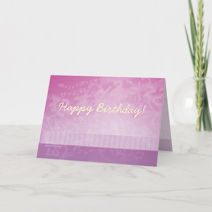 Happy Birthday Math Equations Card | Zazzle.com