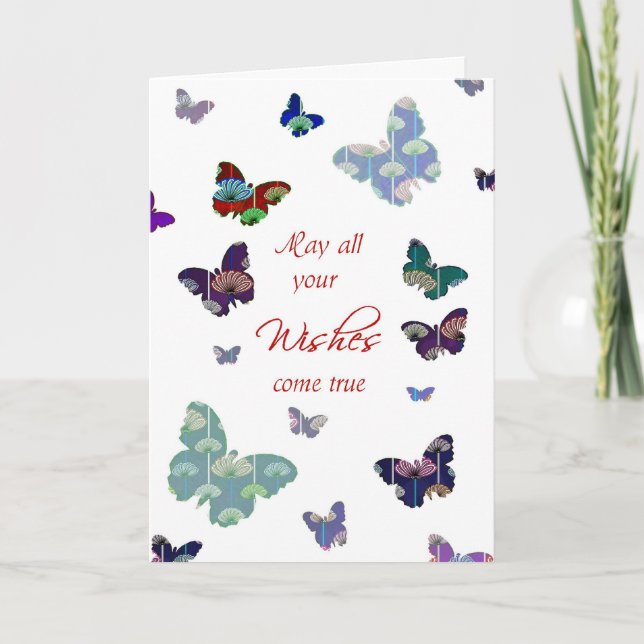 happy birthday may all your wishes come true card (Front)