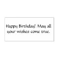 Happy Birthday! May all your wishes come true Rubber Stamp | Zazzle