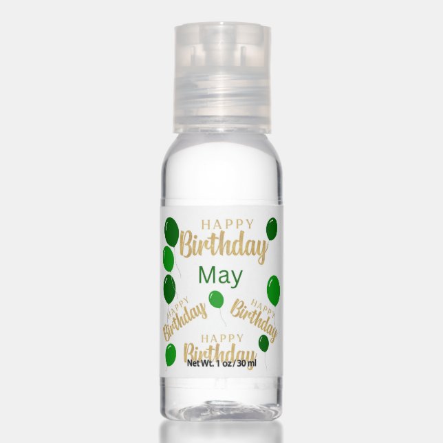 Happy birthday May birthdays Travel Bottle Set Hand Sanitizer (Front)