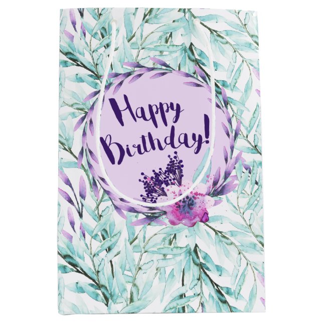 Happy Birthday Medium Gift Bag (Front)