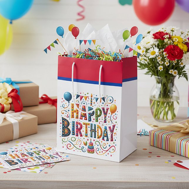 Happy Birthday Medium Gift Bag (Creator Uploaded)